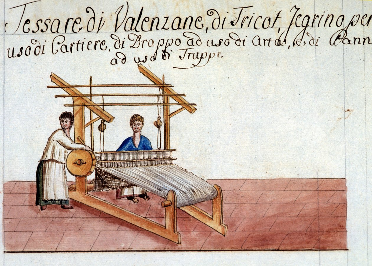 El tejido de lana. 1807. Archivio di Stato de Milán de Italian School