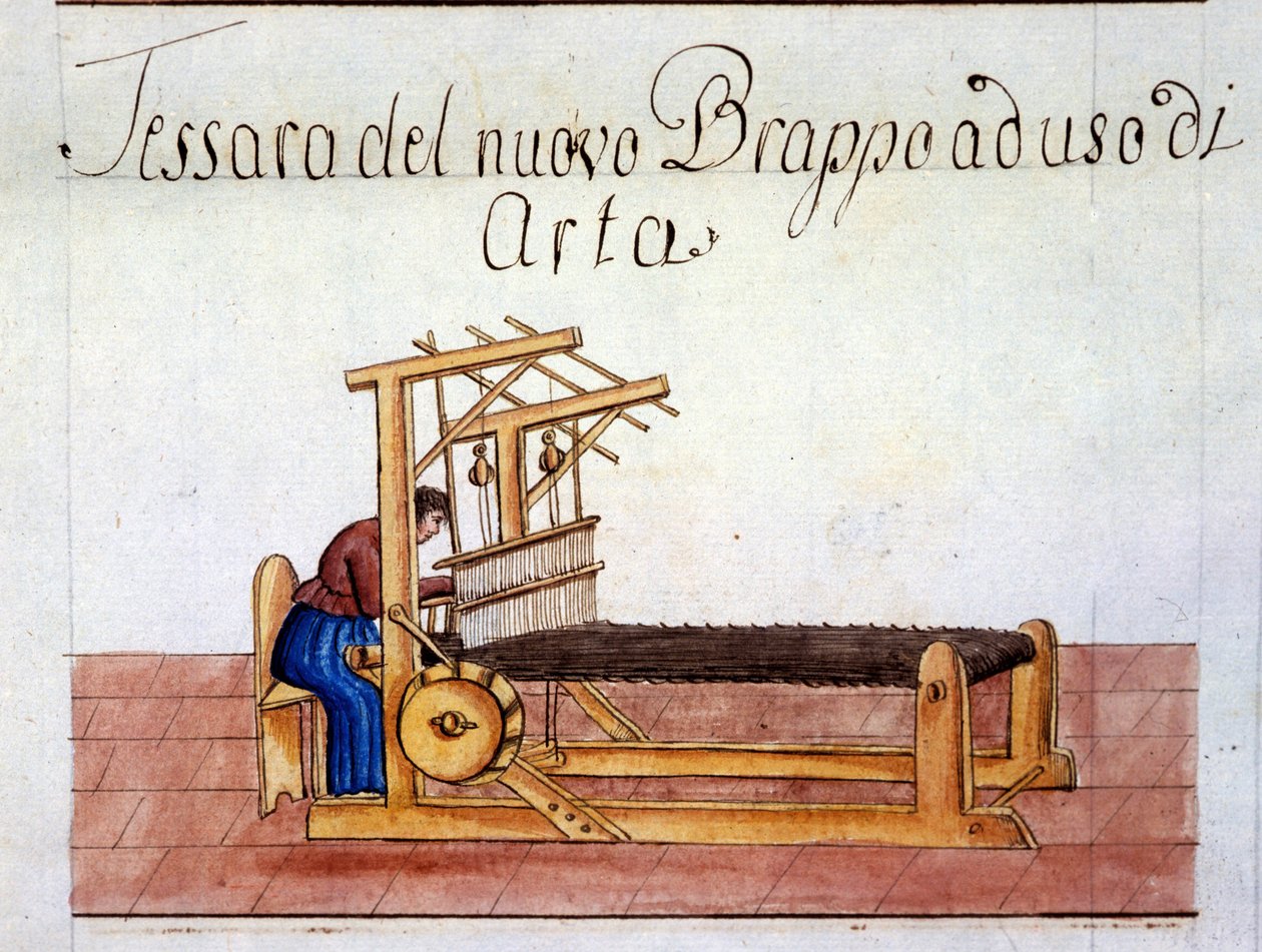 El tejido de lana. 1807. Archivio di stato de Milán de Italian School