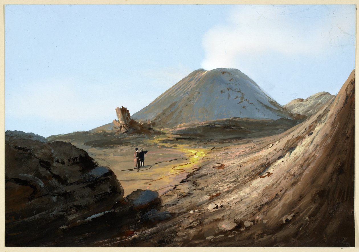 Vesubio, octubre de 1880 de Italian School