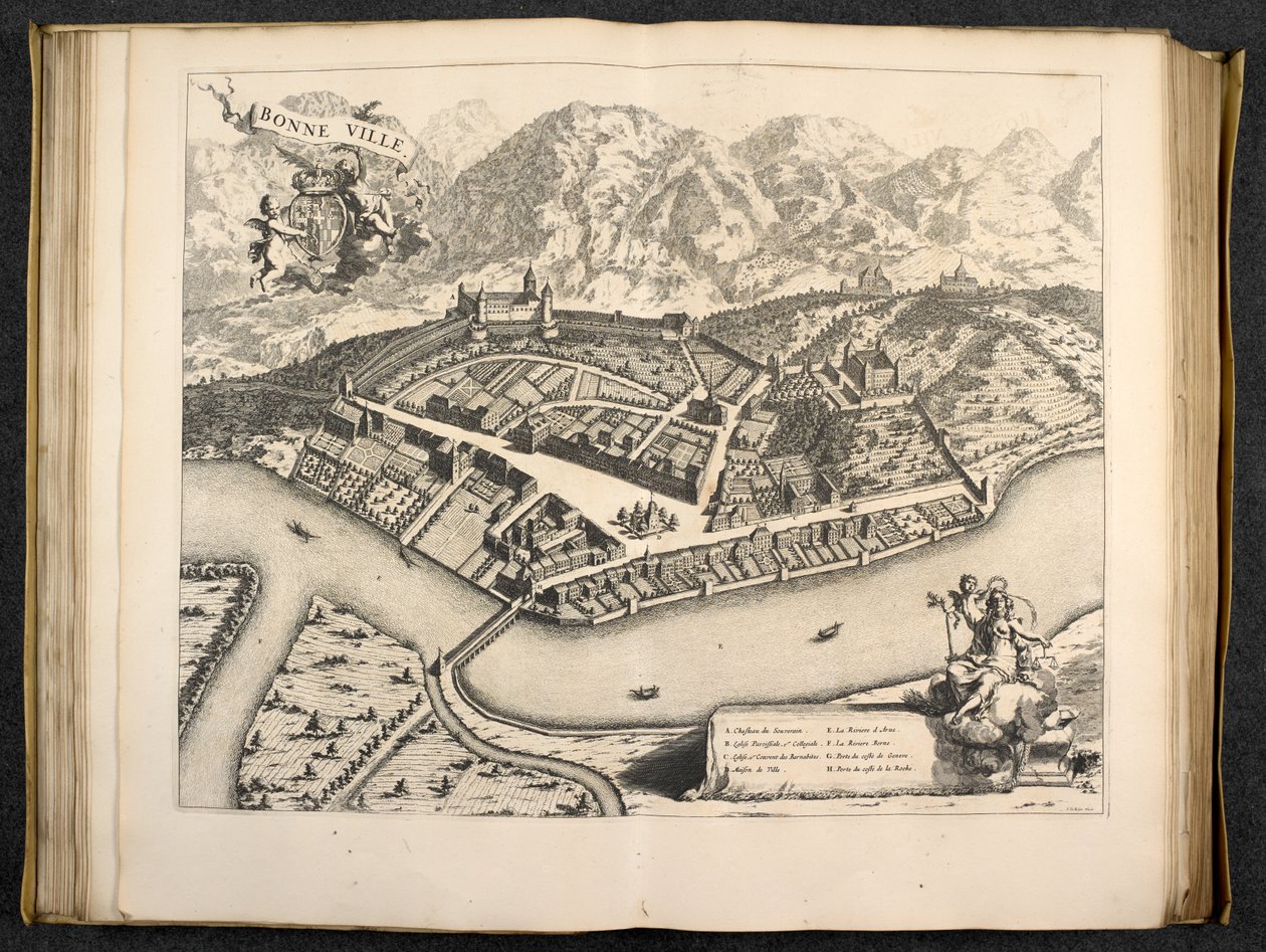 Vista de Aosta, Piamonte, Italia de Italian School