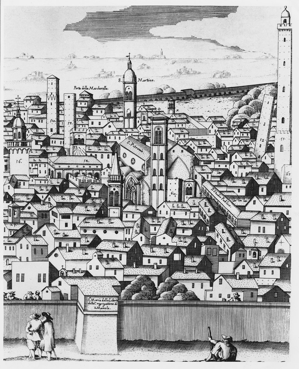 Vista de Bolonia de Italian School