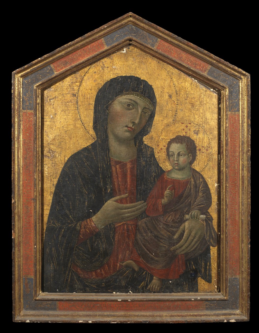 Virgen y Niño, falsificación al estilo de Cimabue de Italian School
