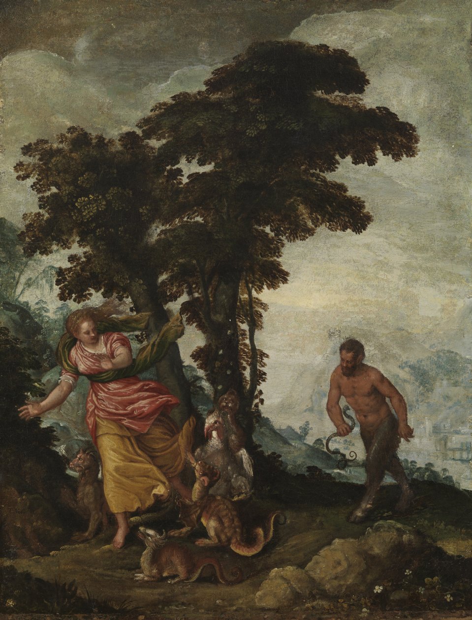 Virtud perseguida por el Vicio, c.1570-1600 de Italian School