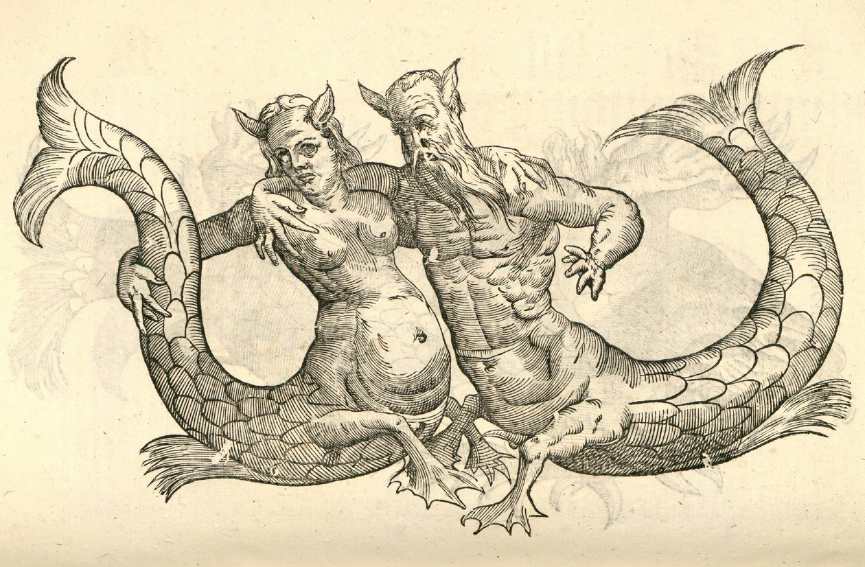 Ilustración de Monstra Niliaca Parei de Historia de Monstruos de Aldrovandi, 1642 de Italian School