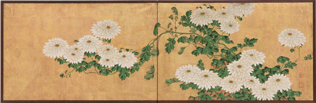 Crisantemos, Periodo Edo de Ito Jakuchu