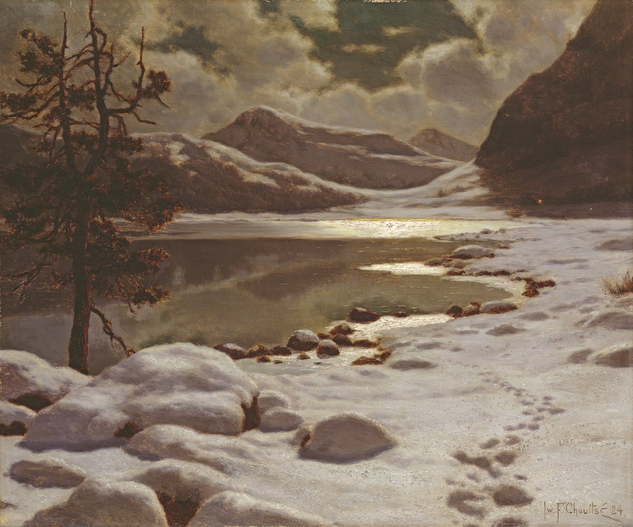 Luz de luna en invierno de Ivan Fedorovich Choultse