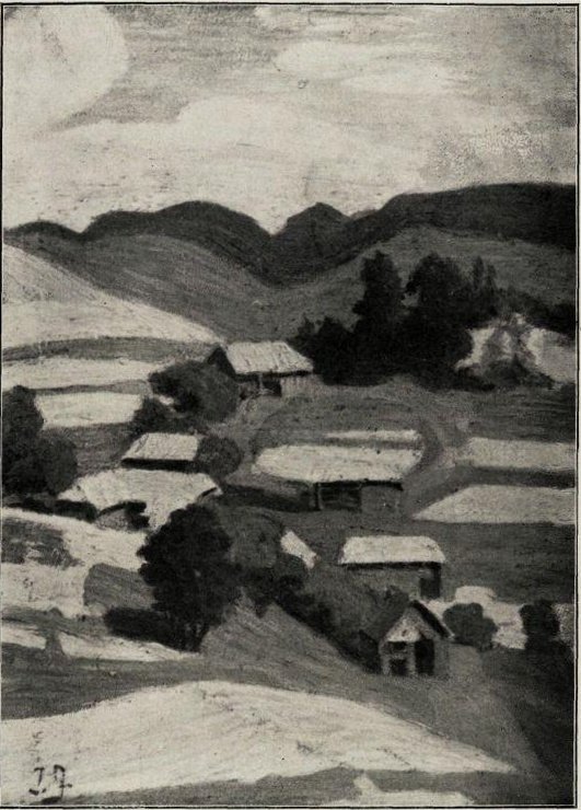 Pueblo en el rincón de Bohinj de Ivan Grohar