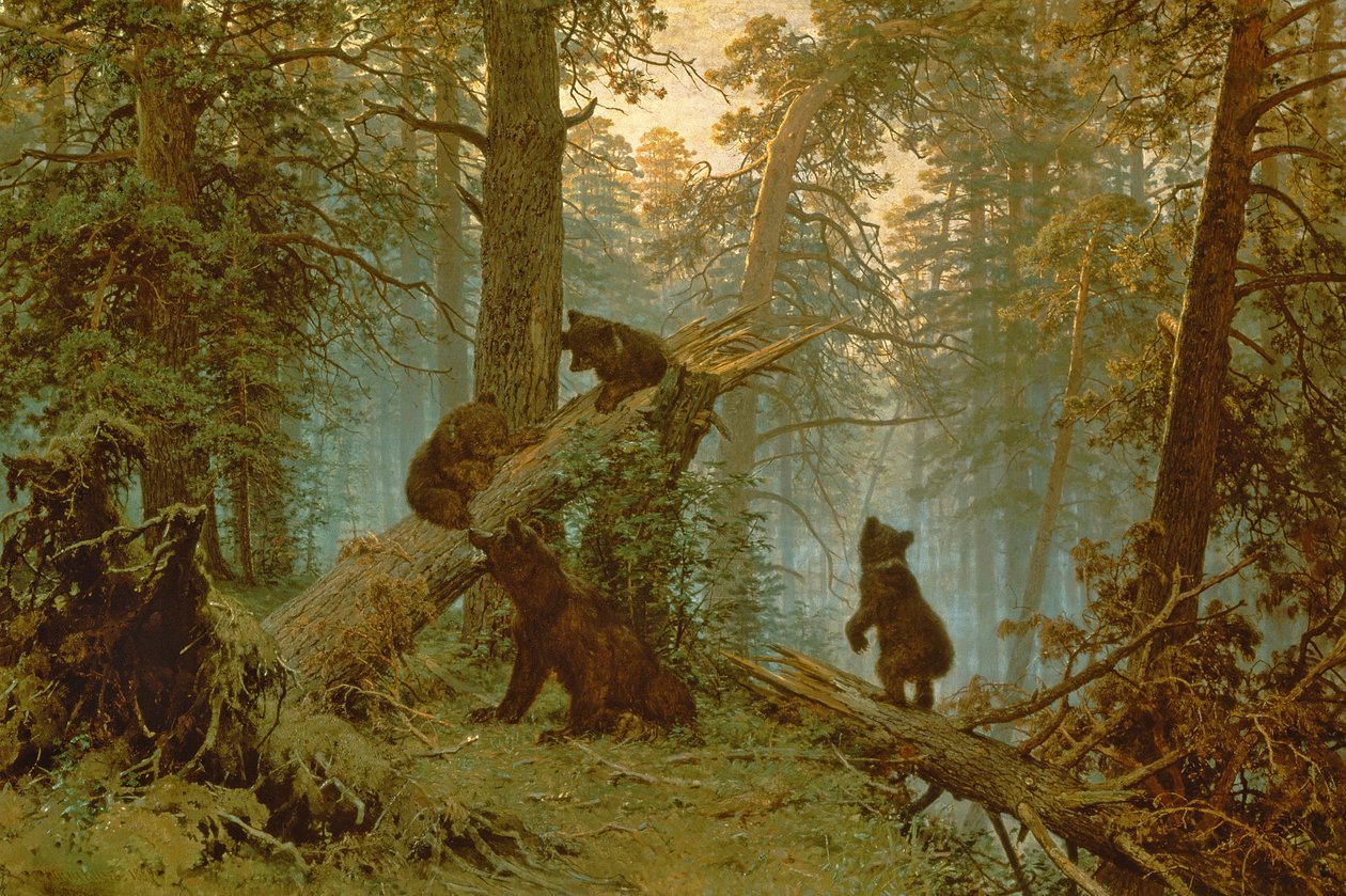 Mañana en un bosque de pinos, 1889 de Ivan Ivanovich Shishkin