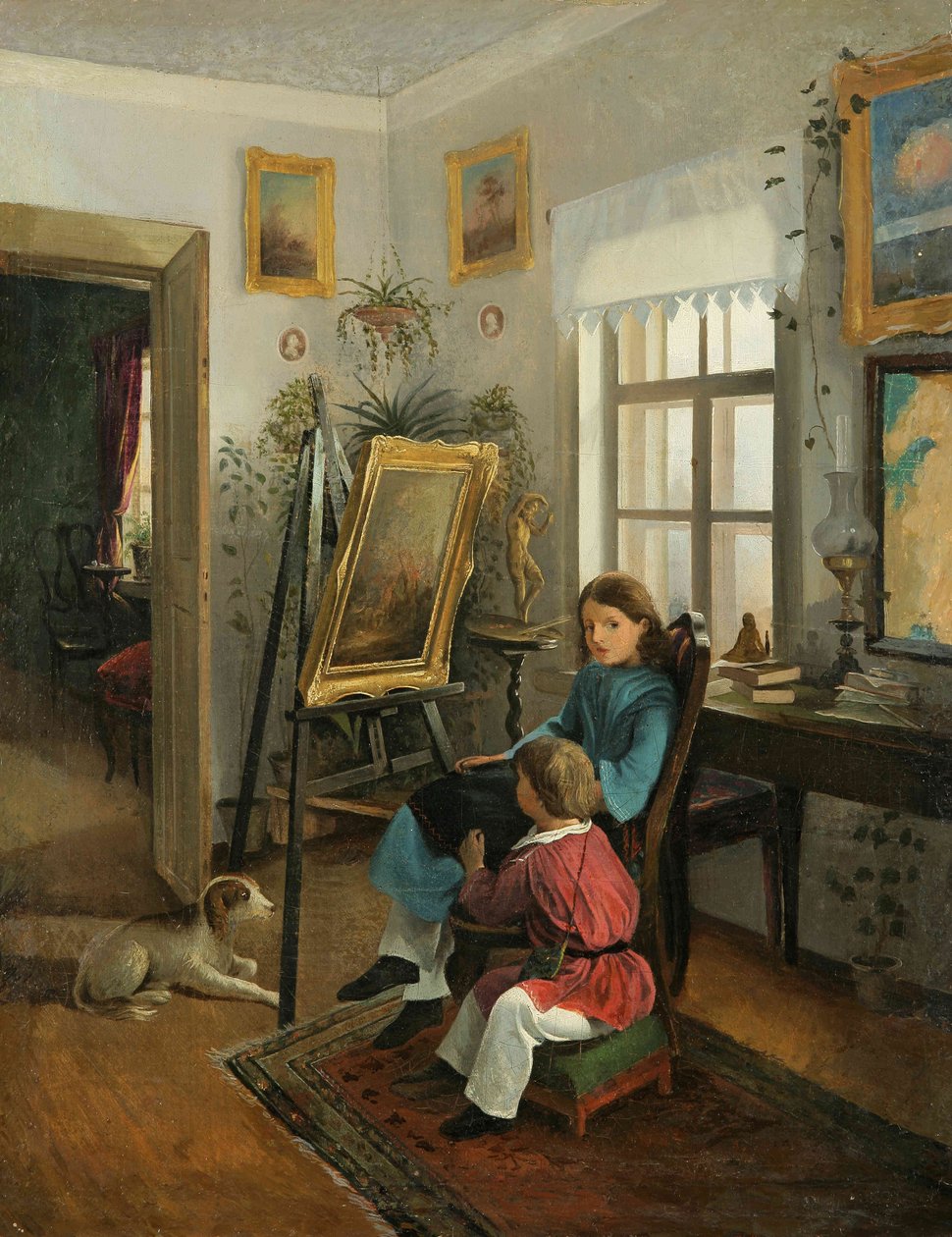 I. F. Khrutsky en las habitaciones de la finca del artista de Ivan Khrutsky
