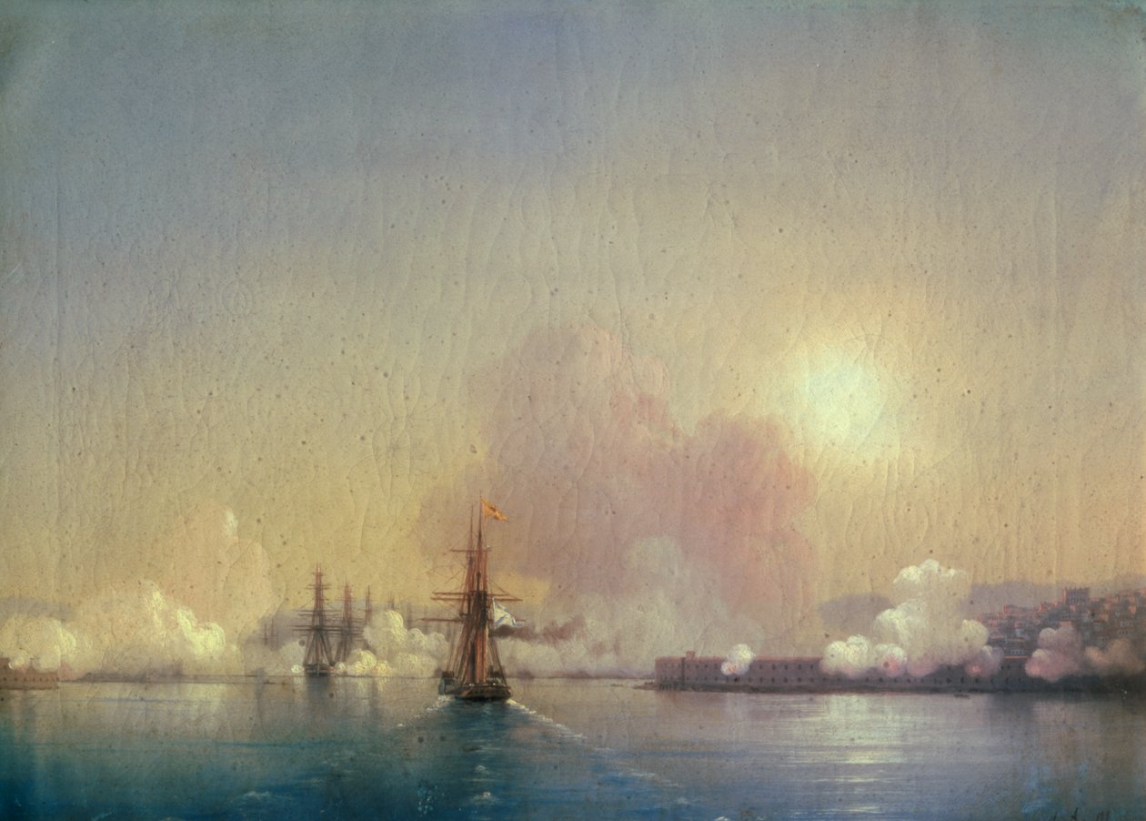 Llegada a la bahía de Sebastopol, 1852 de Ivan Konstantinovich Aivazovsky