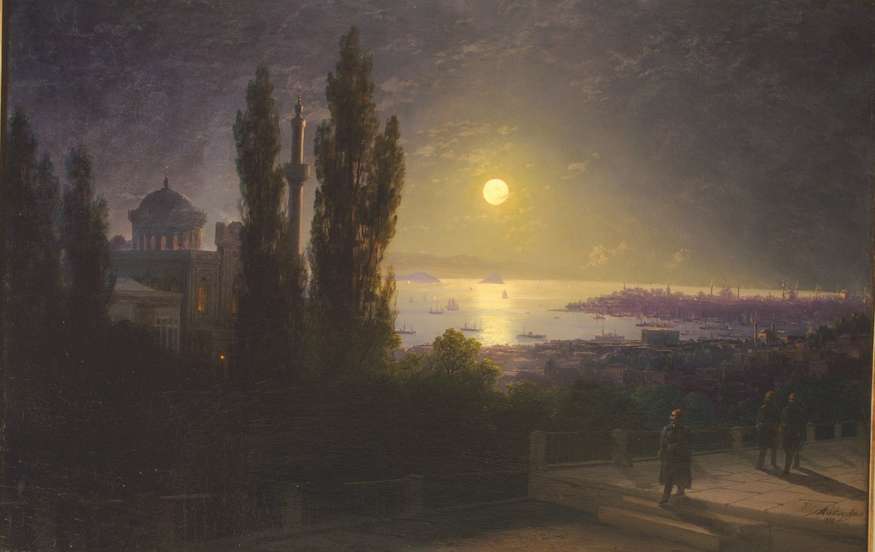 Estonio: "Estrecho del Bósforo de noche" de Ivan Aivazovsky