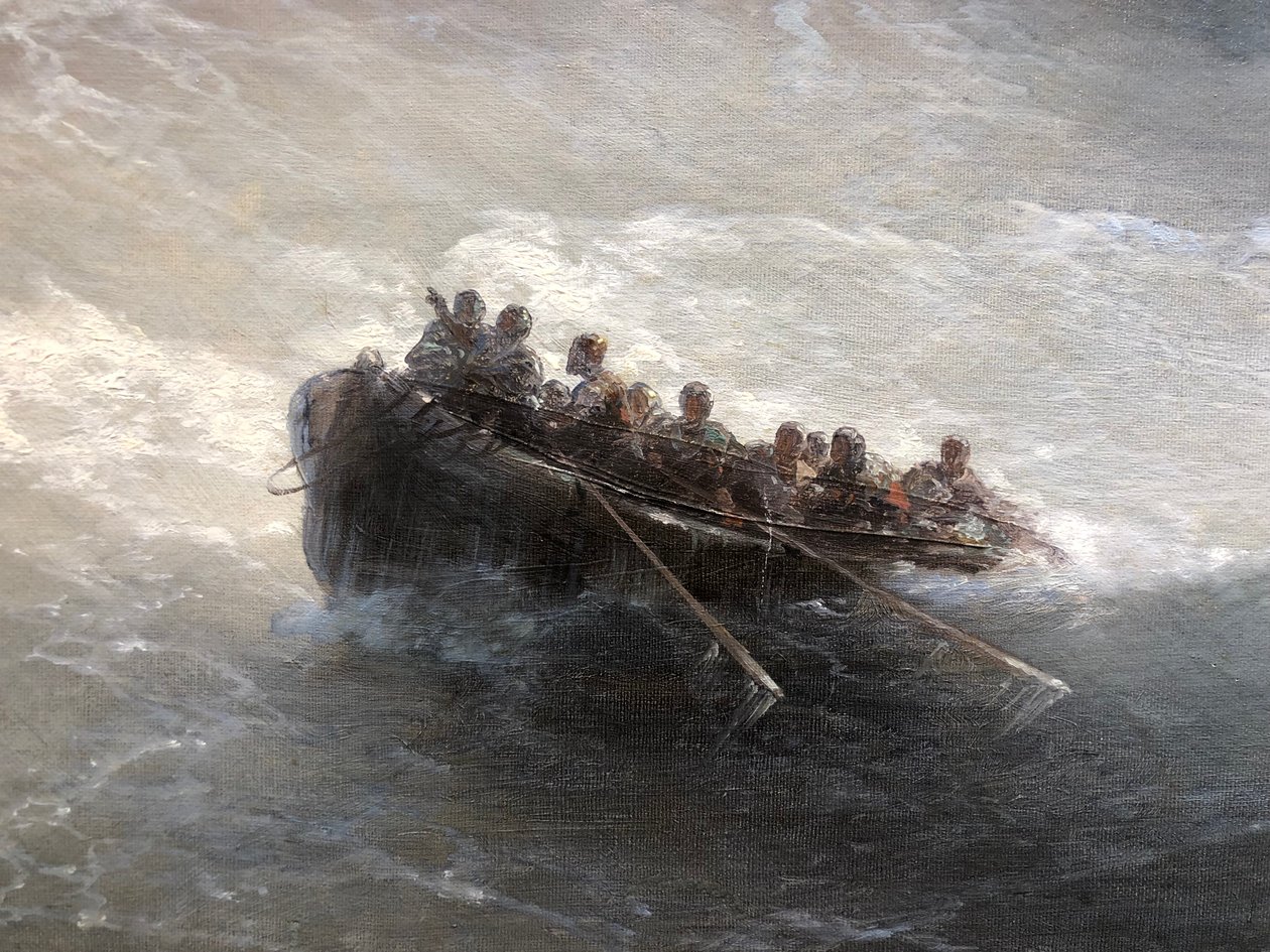 Fragmento de barco con personas de Ivan Aivazovsky