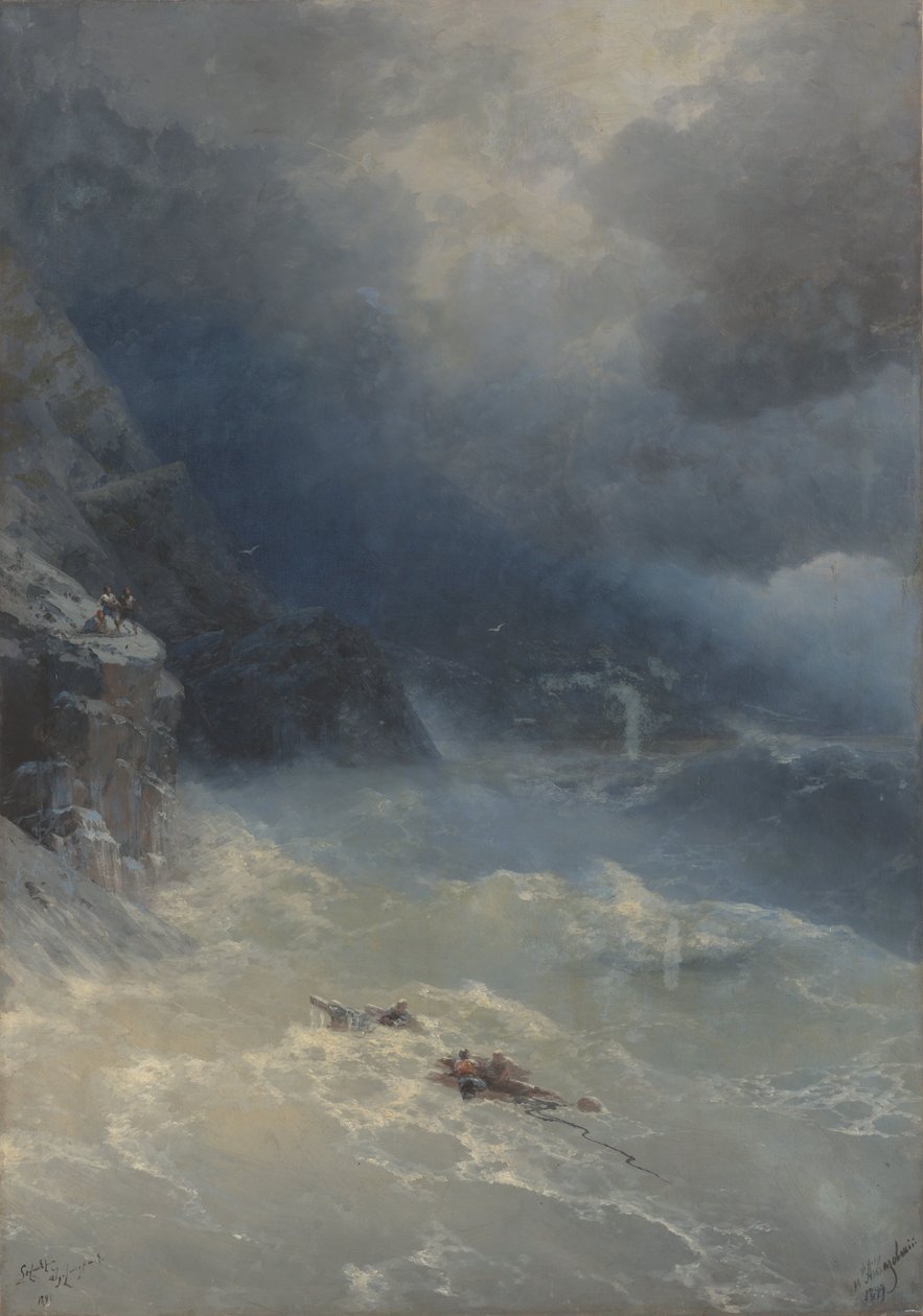 Tormenta en el cabo de Aya de Ivan Aivazovsky