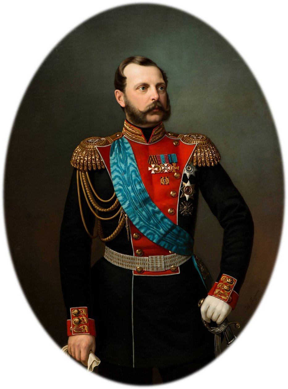 Retrato del emperador Alejandro II 1818-1881, 1860s de Ivan Alexeevich Tyurin