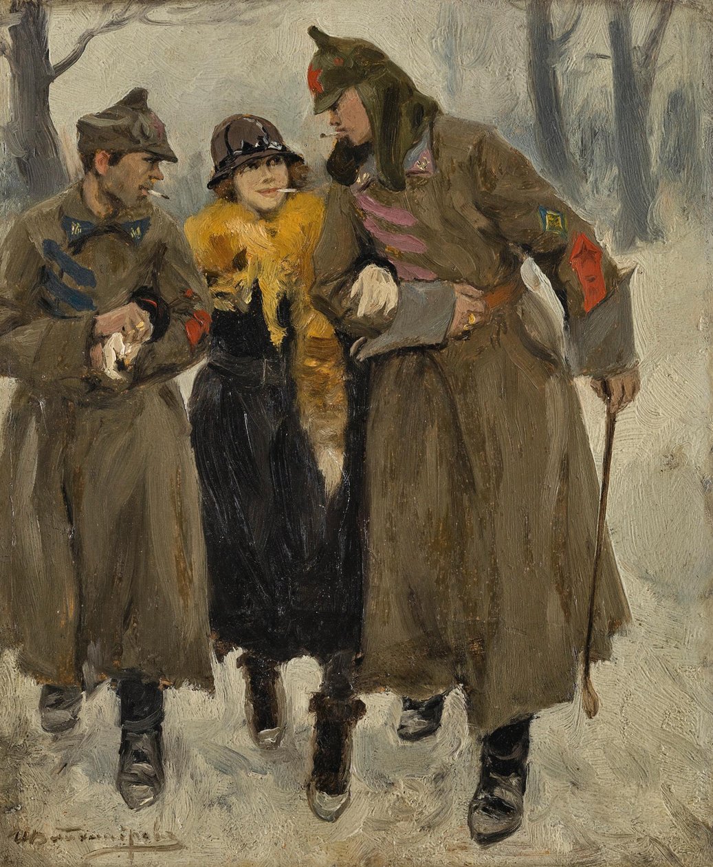Soldados con prostituta de Ivan Alexeyevich Vladimirov