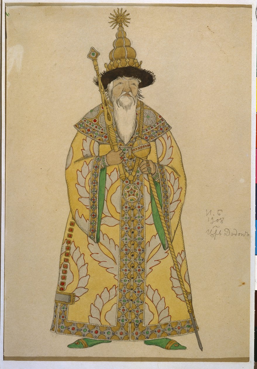 El zar Dardon. Vestuario para la ópera ""Le coq d