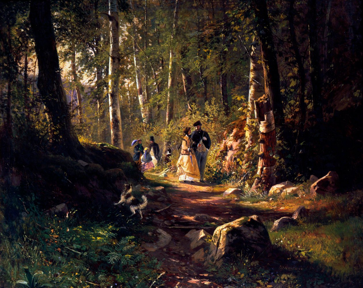 Un paseo en el bosque de Ivan Ivanovich Shishkin