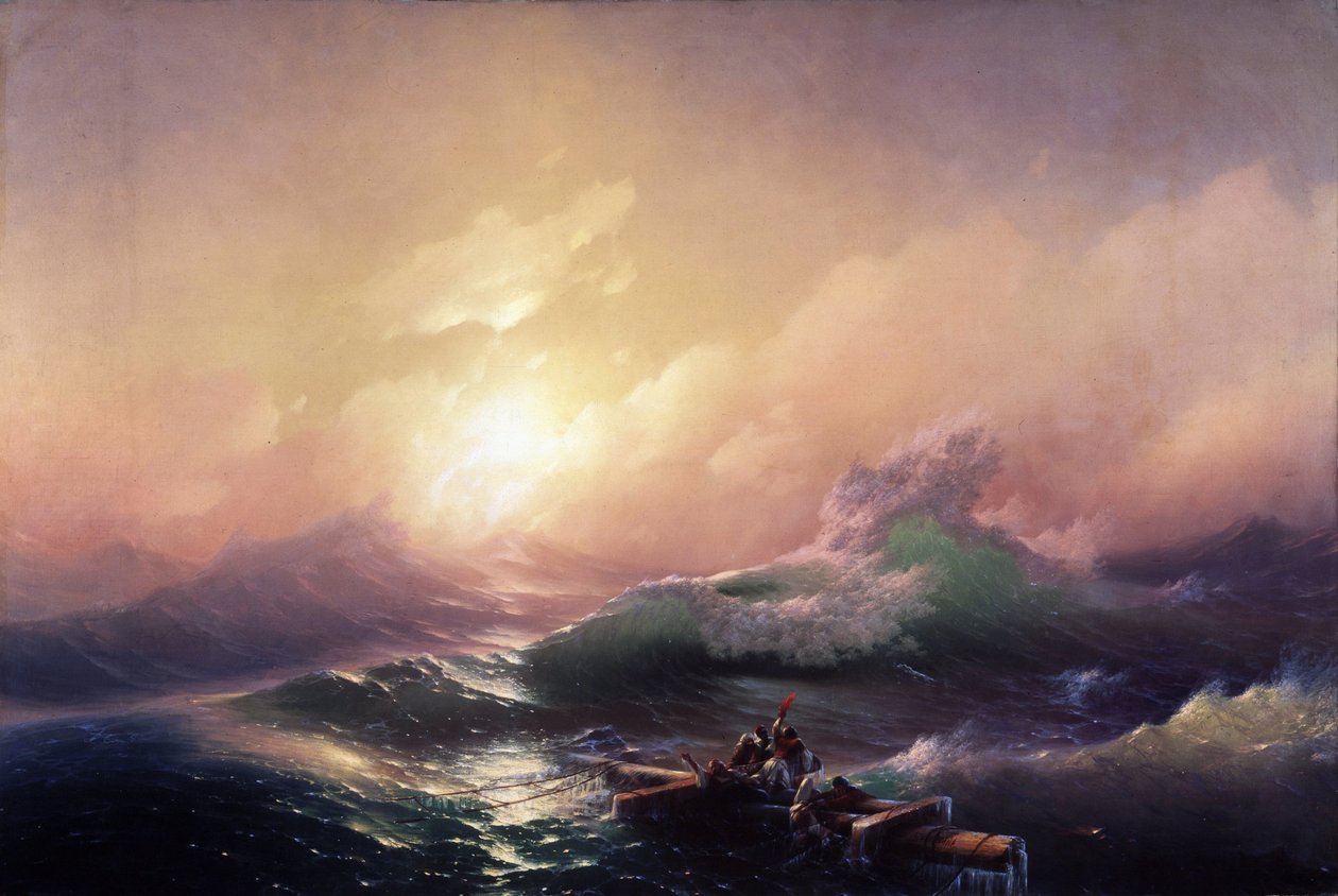 La neuvieme vague (La novena ola). Pintura de Ivan Konstantinovich Aivazosky (Ivan Konstantinovitch Aivazovski de Ivan Konstantinovich Aivazovsky