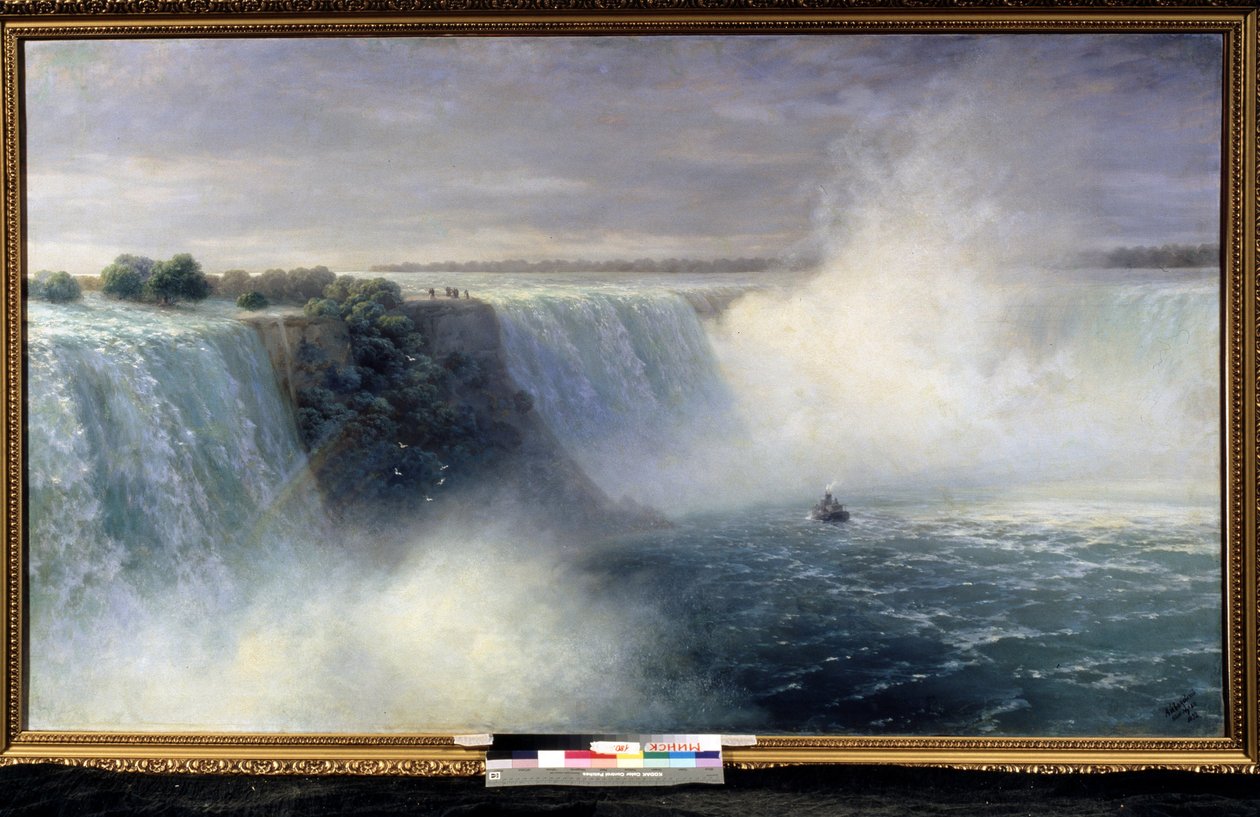 Pintura ""Las cataratas del Niágara"" de Ivan Aivazovsky (1817-1900) 1892 Museo Nacional de Arte de la República de Bielorrusia, Minsk de Ivan Konstantinovich Aivazovsky