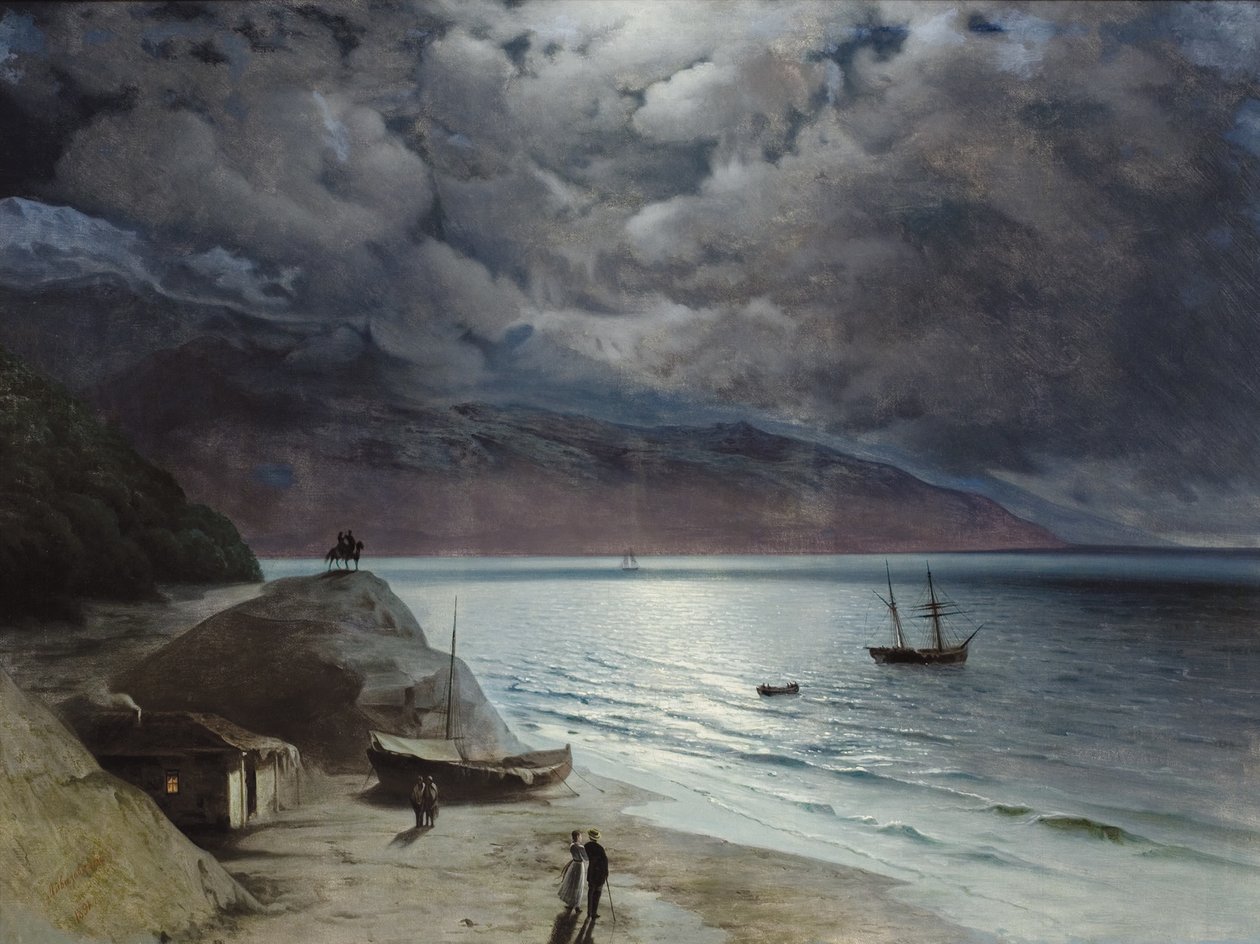 Noche en Gurzuf, 1891 de Ivan Konstantinovich Aivazovsky