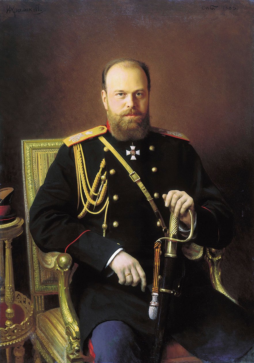 Retrato del emperador Alejandro III, 1886 de Ivan Kramskoy