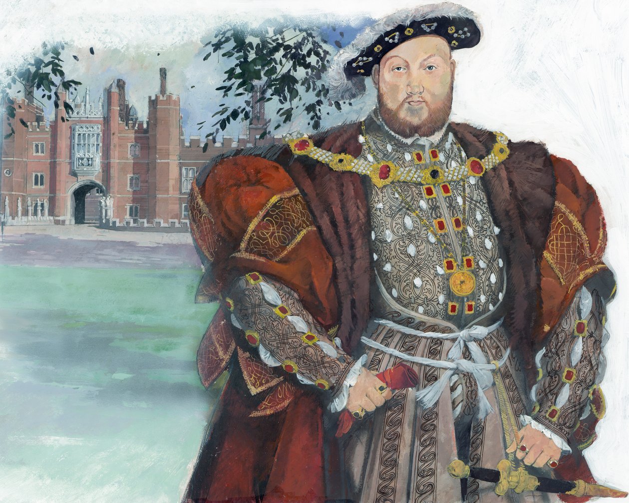 Rey Enrique VIII de Inglaterra, basado en el retrato de Enrique de Hans Holbein el Joven, Reino Unido de Ivan Lapper