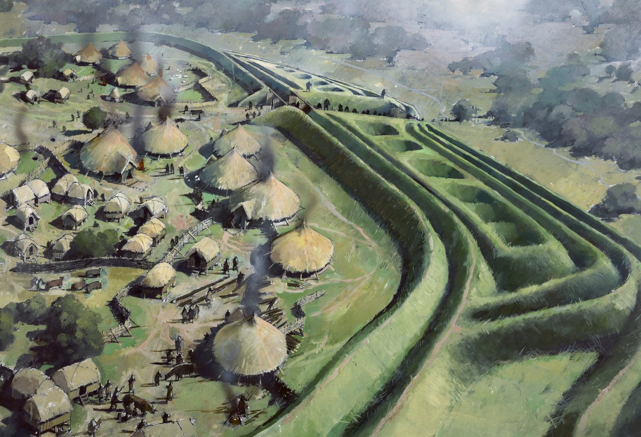 Antiguo fuerte de la colina de Oswestry de Ivan Lapper