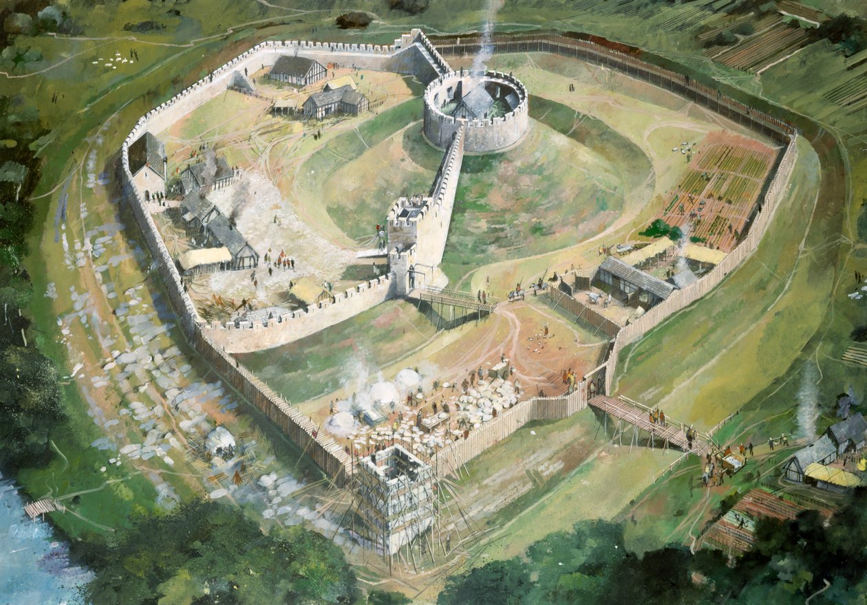 Castillo de Pickering, siglo XIII, c1990-2010 de Ivan Lapper