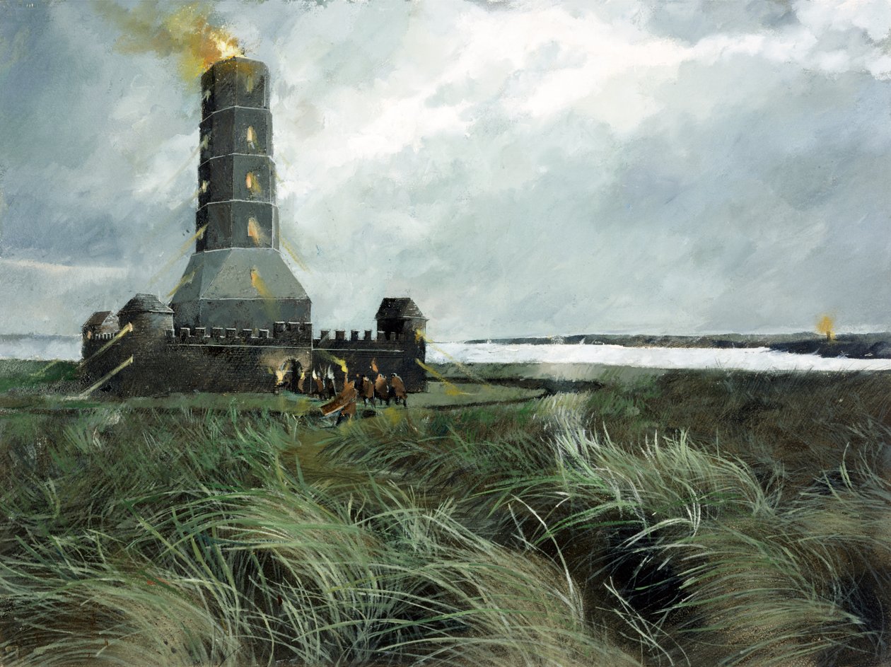 Estación de señales romana, Scarborough, siglo IV de Ivan Lapper