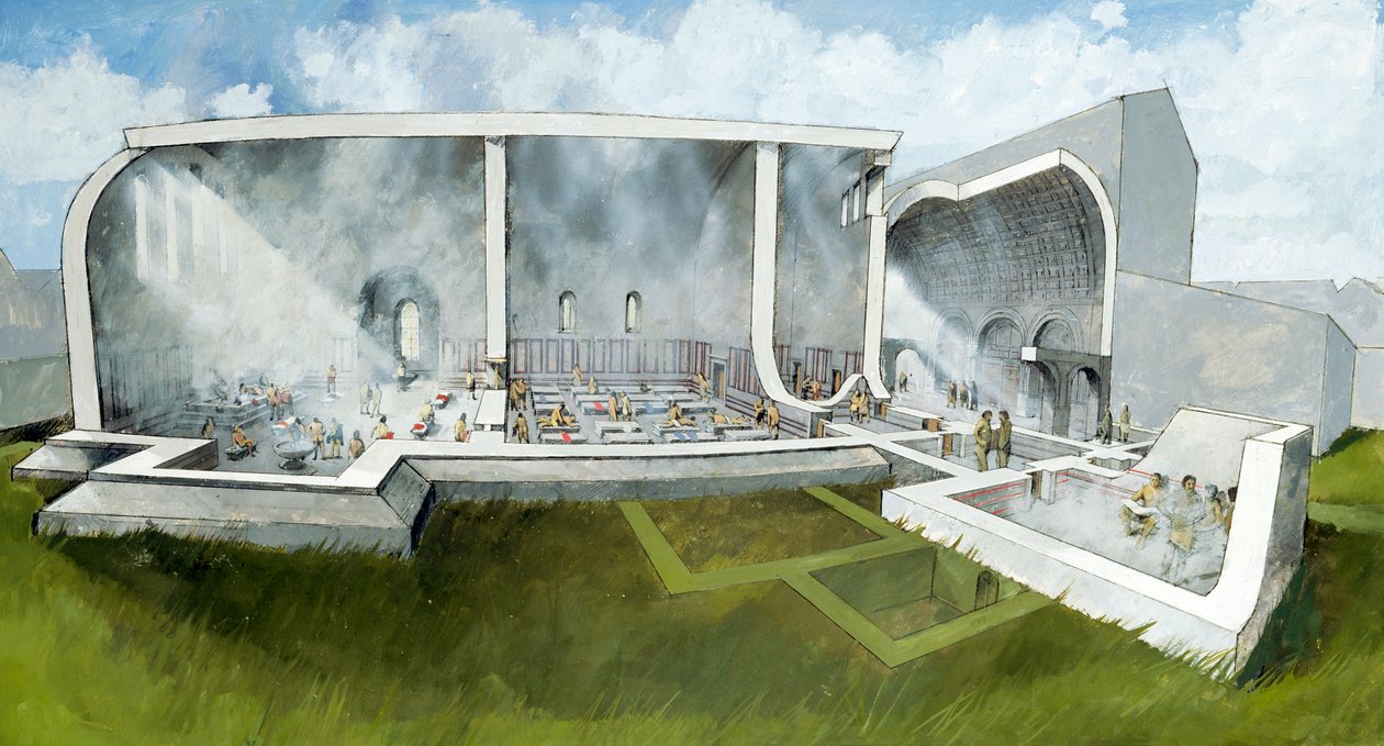 La casa de baños en la Ciudad Romana de Wroxeter de Ivan Lapper