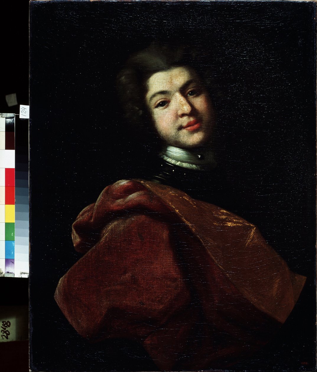 Retrato del Barón Sergey Stroganov (1707-1756) (Retrato del Barón Sergey Stroganov). Pintura de Ivan Nikitich Nikitin (Nikitine) (circa 1680-después de 1742), óleo sobre lienzo de Ivan Nikitich Nikitin
