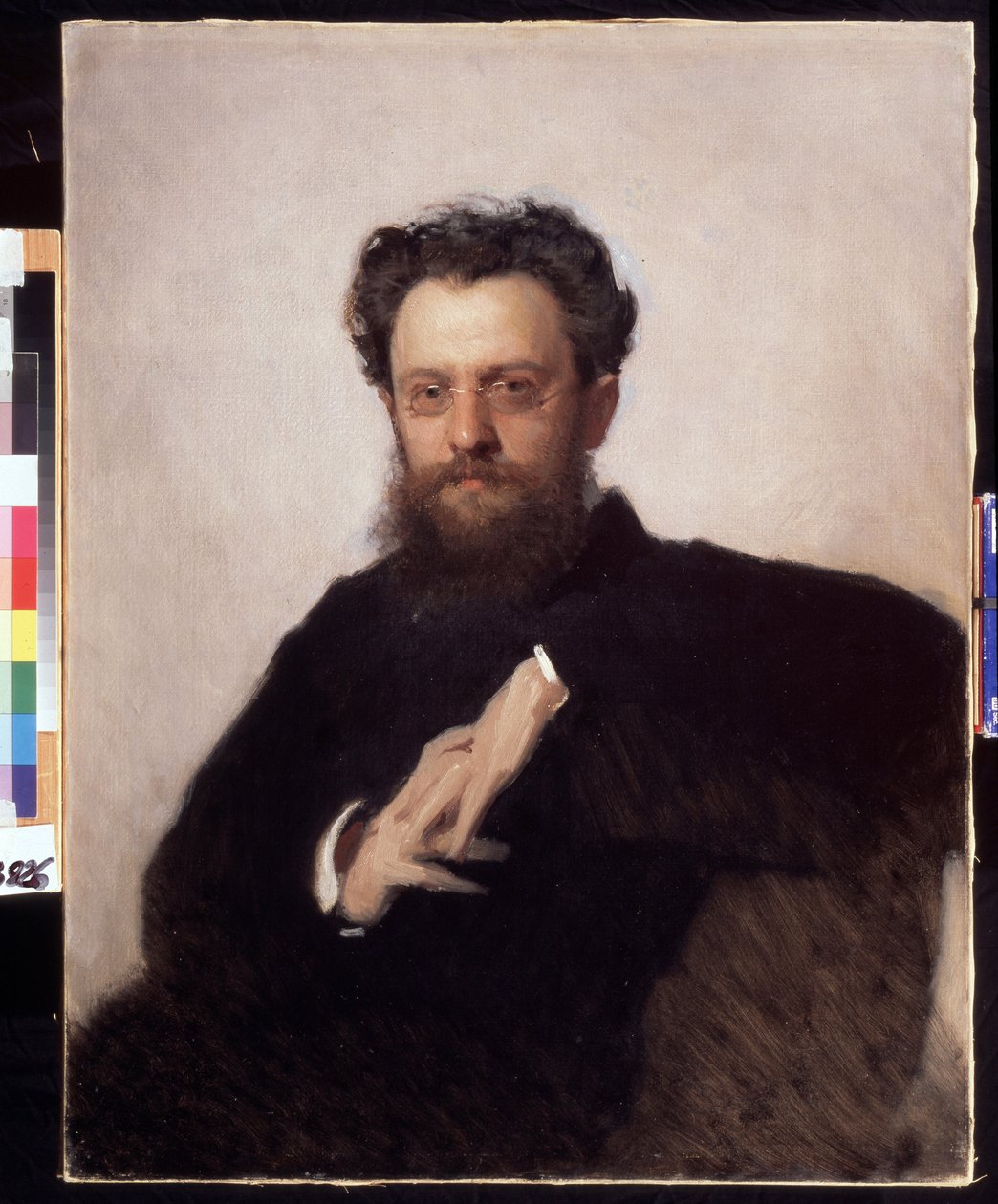 Retrato del historiador del arte, profesor Adrian (Adrien) Prakhov (1846-1916) (Retrato del historiador del arte, profesor A.Prakhov). Pintura de Ivan Nikolayevich Kramskoi (1837-1887), óleo sobre lienzo de Ivan Nikolaevich Kramskoy