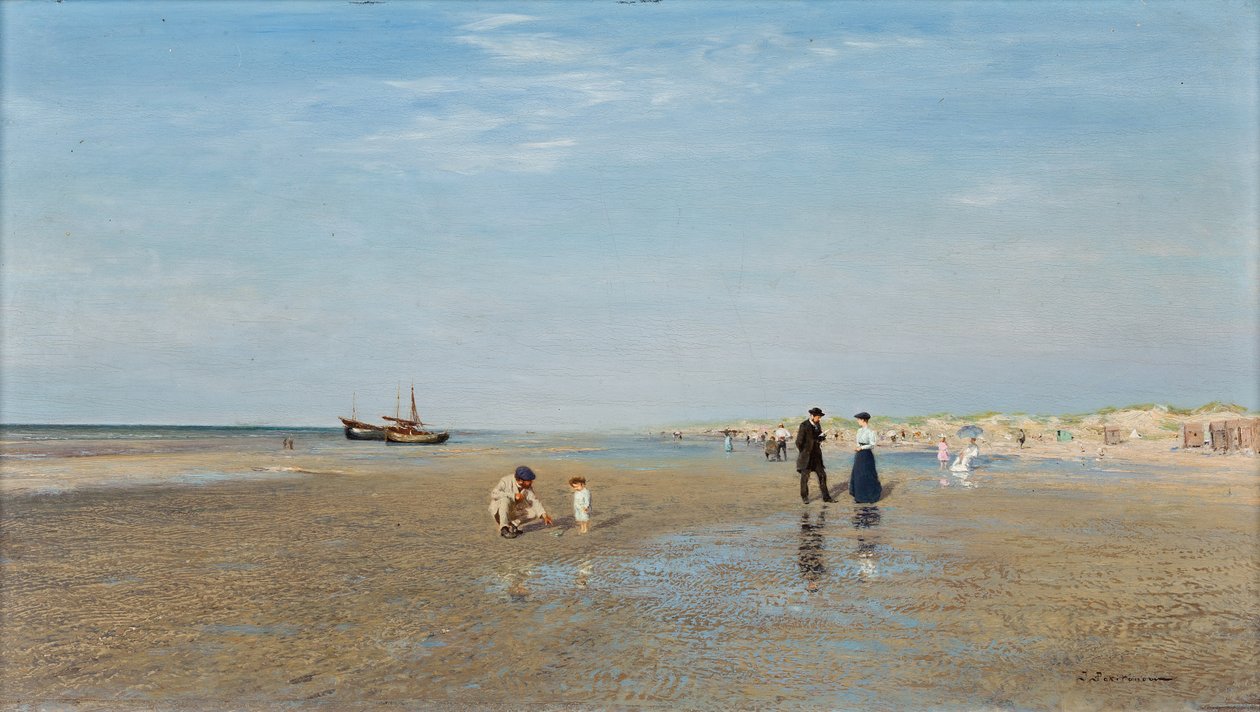 En la playa; Sur la plage de Ivan Pavlovich Pokhitonov