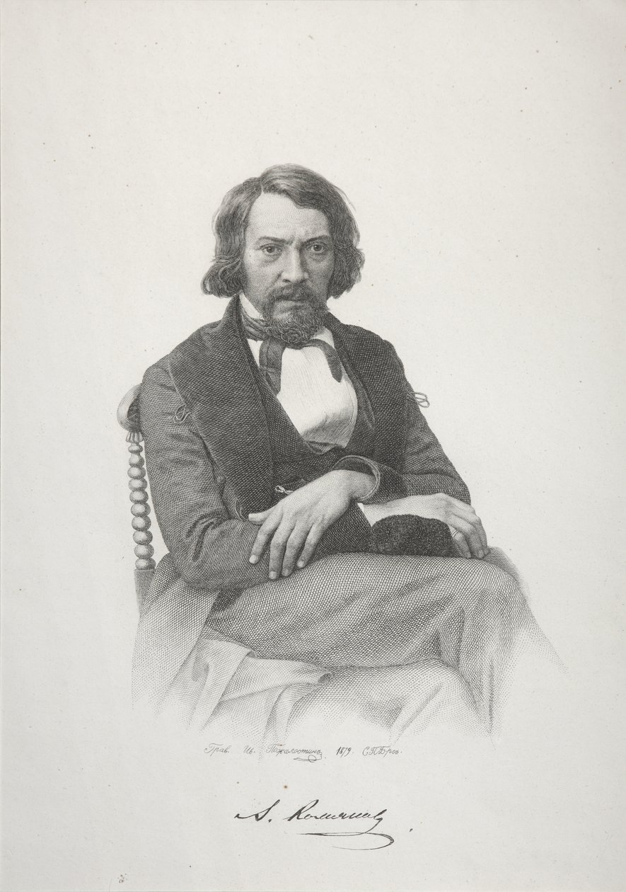 Retrato de Aleksey Stepanovich Khomyakov, 1879 de Ivan Petrovich Pozhalostin