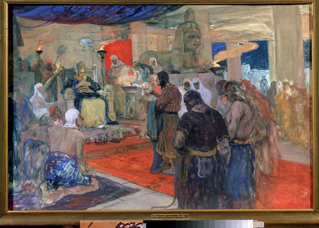 Antigüedad egipcia: "un faraón delante de su corte", c.1900 de Ivan Silych Goriuschkin Sorokopudov