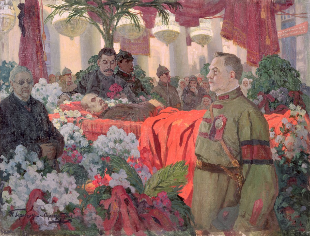 Ceremonia fúnebre de Lenin (1870-1924) de Ivan Silych Goriuschkin Sorokopudov