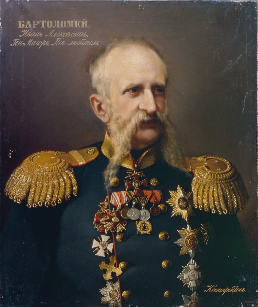 Retrato de Ivan Alexeyevich Bartolomey 1813-1870, década de 1860 de Ivan Stepanovich Ksenofontov