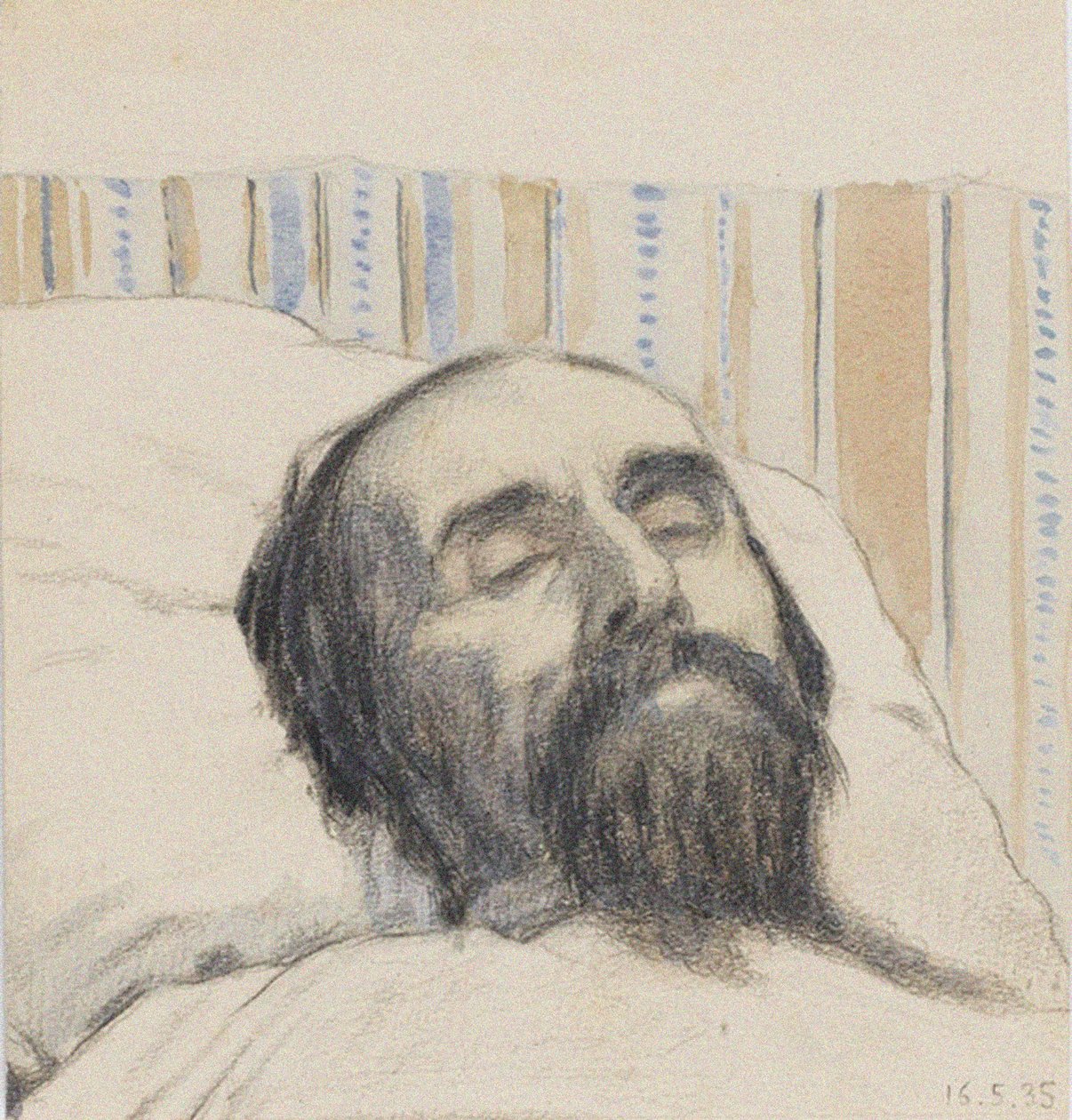 Malevich en su lecho de muerte de Ivan Vassilyevich Klyun