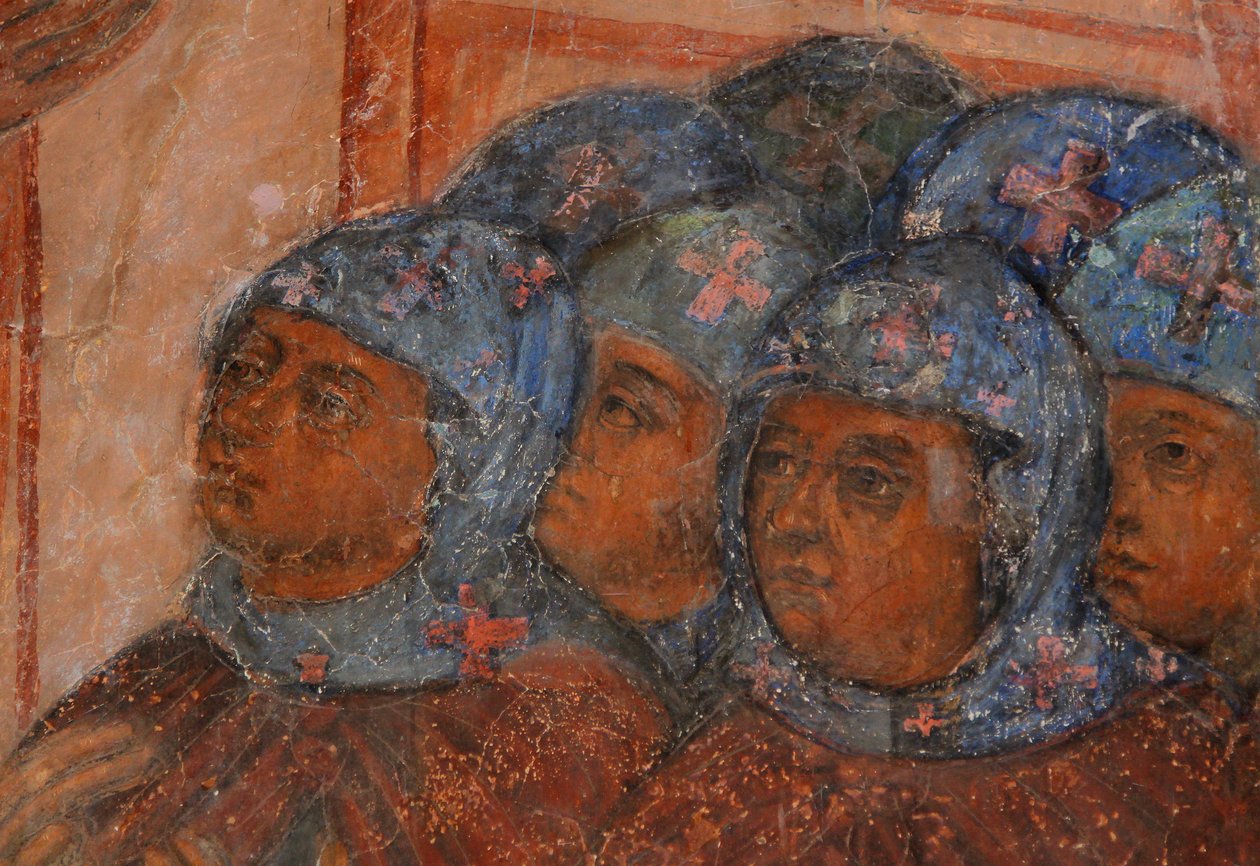 Fresco en la Catedral de Nuestra Señora del Signo, Novgorod, principios del siglo XVIII de Ivan Yakovlevich Bakhmatov