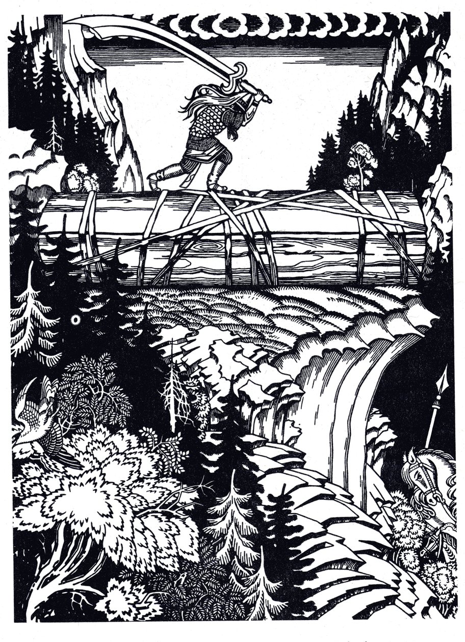 Ilya Muromets y Svyatogor, 1934 de Ivan Yakovlevich Bilibin