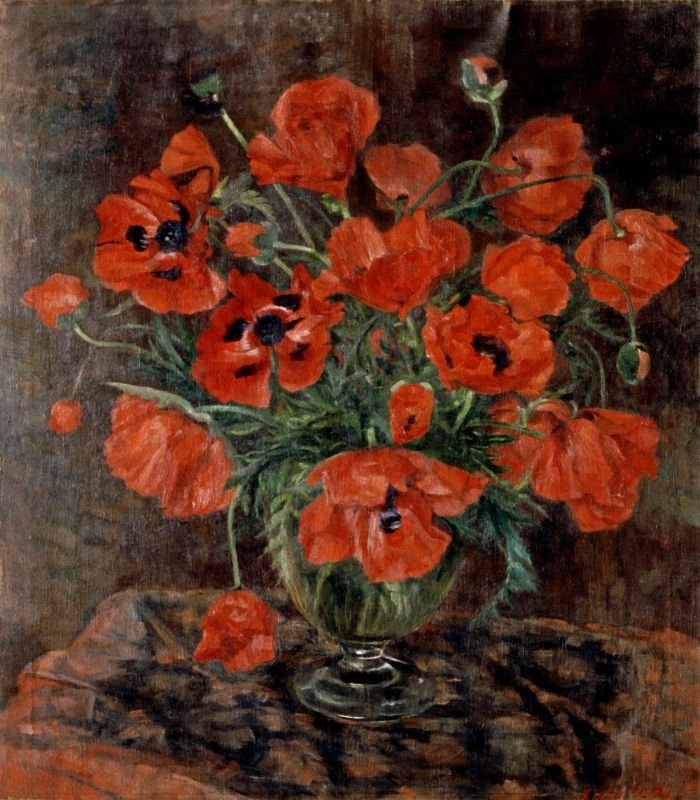 Naturaleza muerta con amapolas de Ivana Kobilca