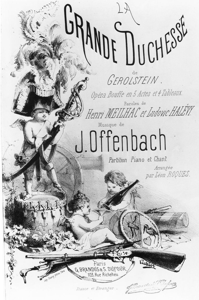 Portada para las partes de piano y canto de 