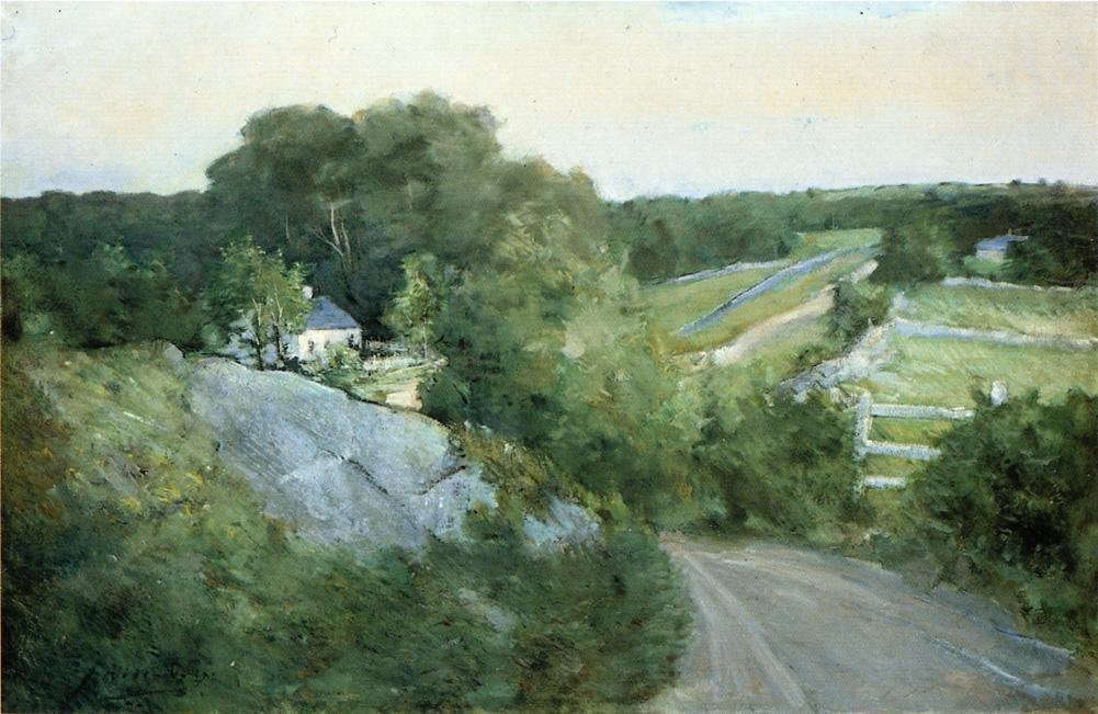 Colinas verdes y tierras de cultivo de J. Alden Weir