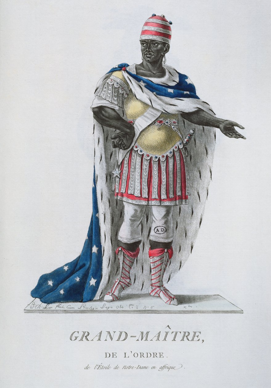 Gran Maestro de la Orden de la Estrella de Notre-Dame, en vestido ceremonial africano, de 