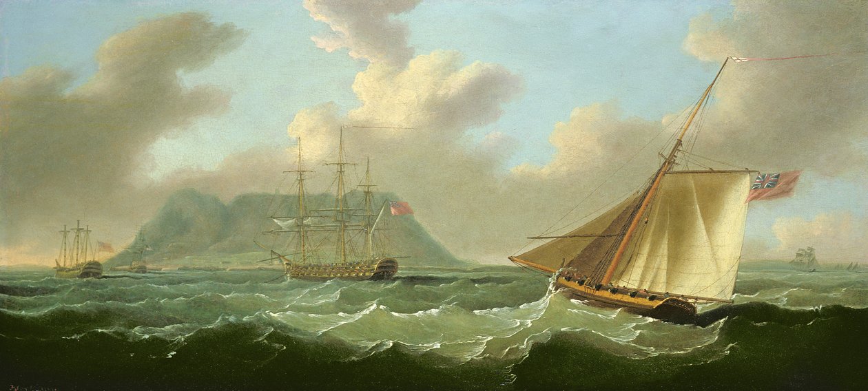 Embarcaciones frente a Ciudad del Cabo de J. Francis Sartorius