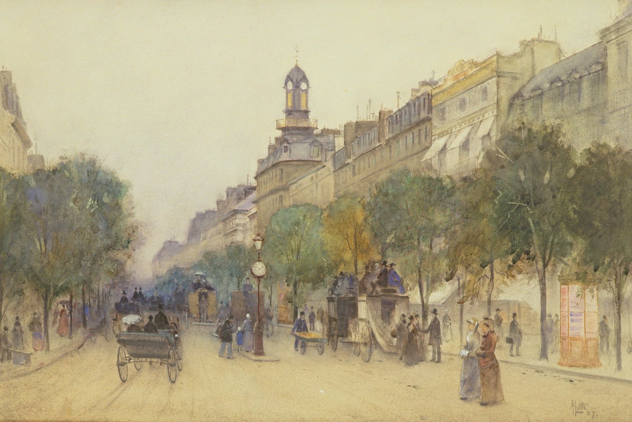El Boulevard des Italiens, París, 1887 de J. Little