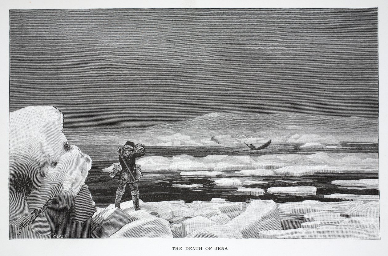 La muerte de Jens, pub. Londres 1886 de J. Steeple Davis