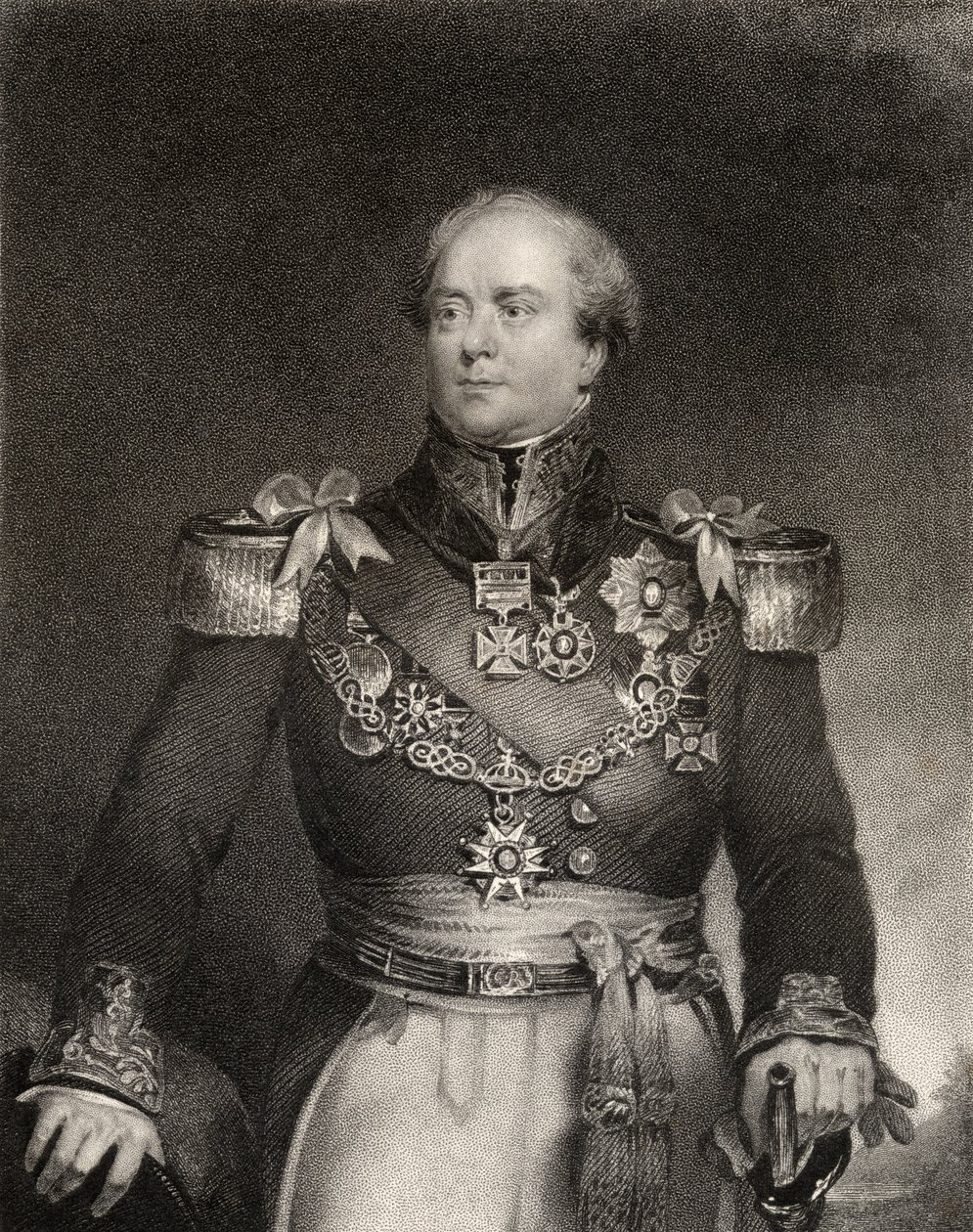 Sir Archibald Campbell 1er Baronet, grabado por J. Cochran, de 