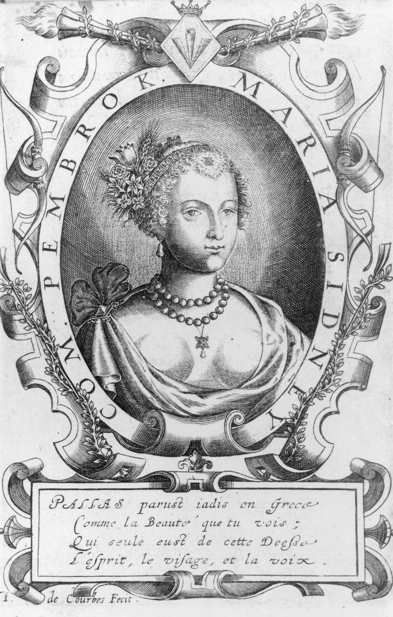 Retrato de Mary Sidney, Condesa de Pembroke (n.1561) de J. de Courbes