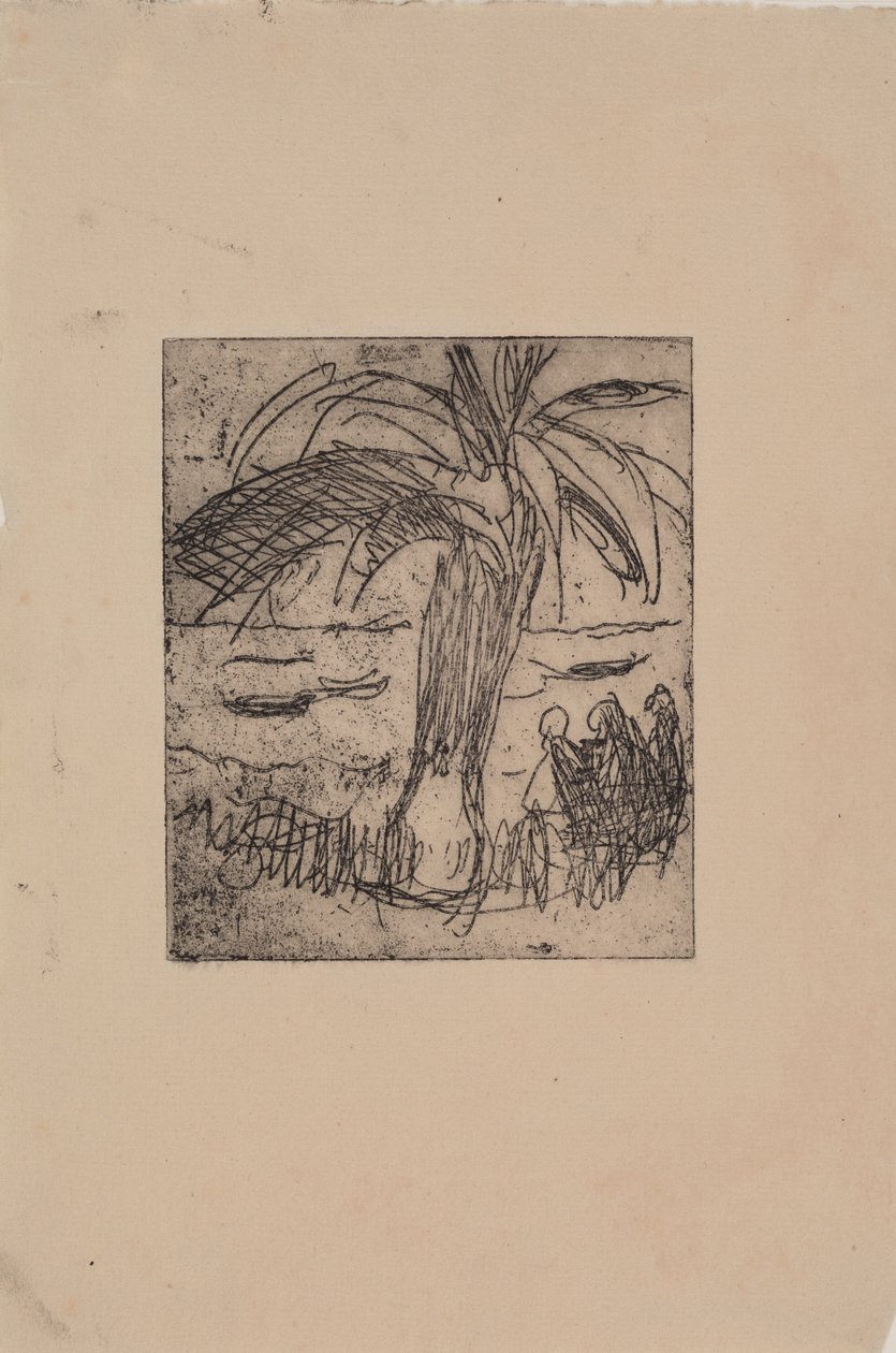 Palmera junto al mar de J.A. Jerichau